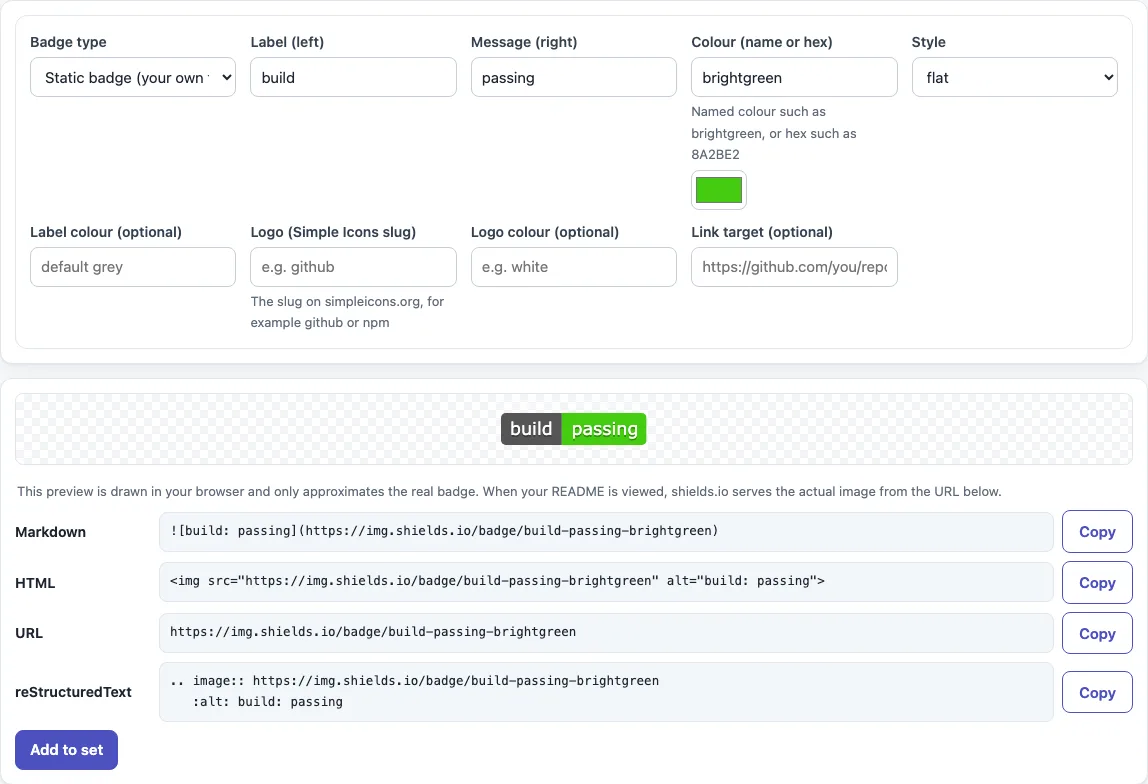 Github readme badge example