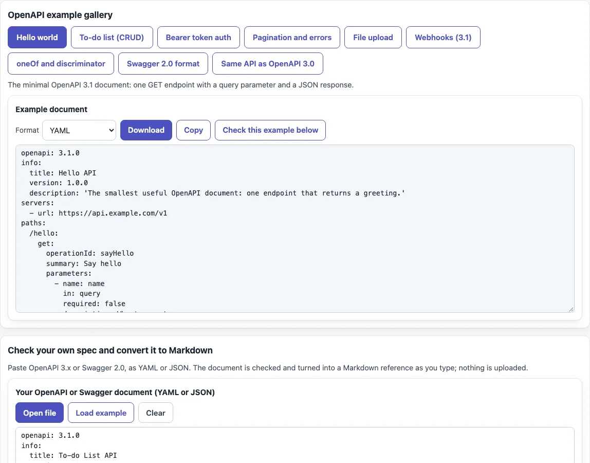 Openapi example example
